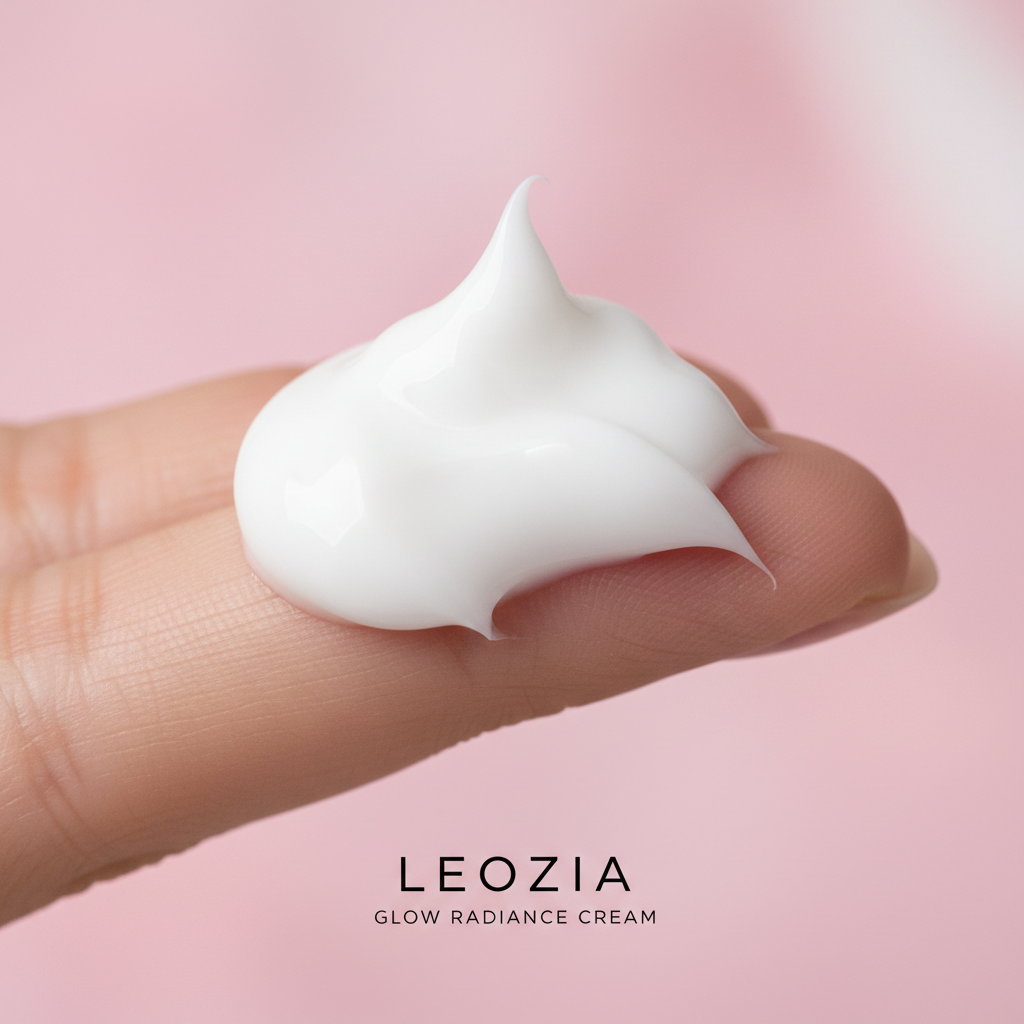 Leozia Glow Radiance Cream texture close-up