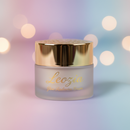Leozia Glow Radiance Cream luxury packaging detail